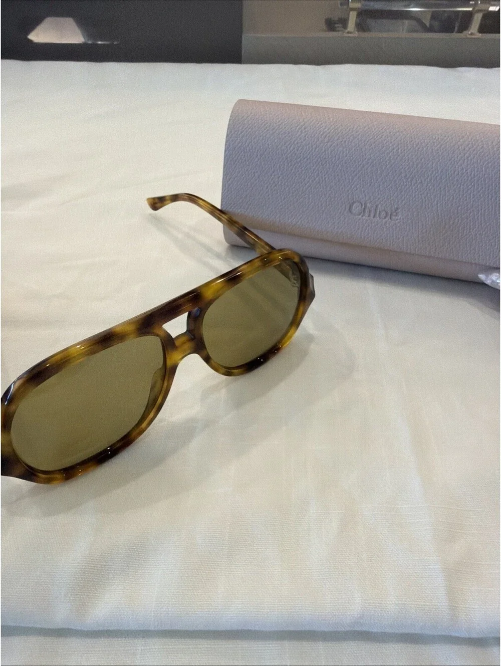 CH0289S Havana Pilot Sunglasses Revolve Site $350